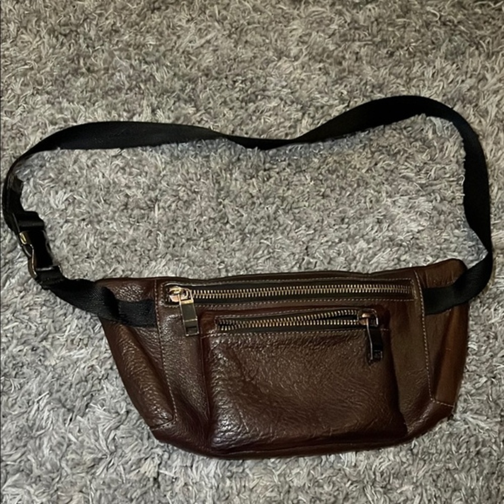 Brown Leather Men's Bag - Picture 1 of 9